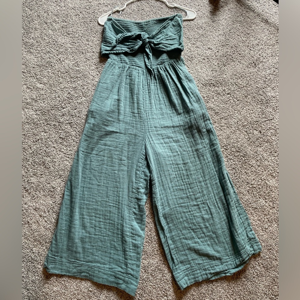 Bishop and Young Strapless Wide-Leg Jumpsuit -